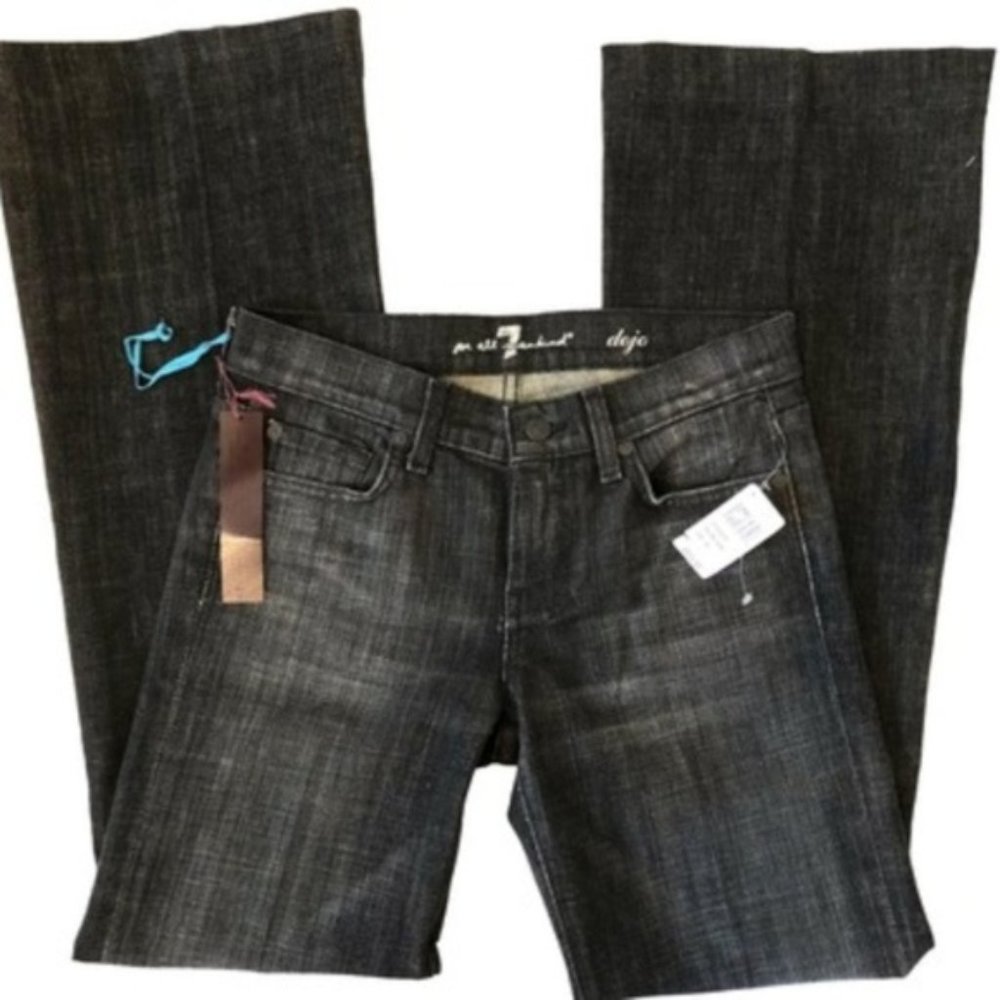 NWT Dojo Jeans 7 for all Mankind Black 26x31